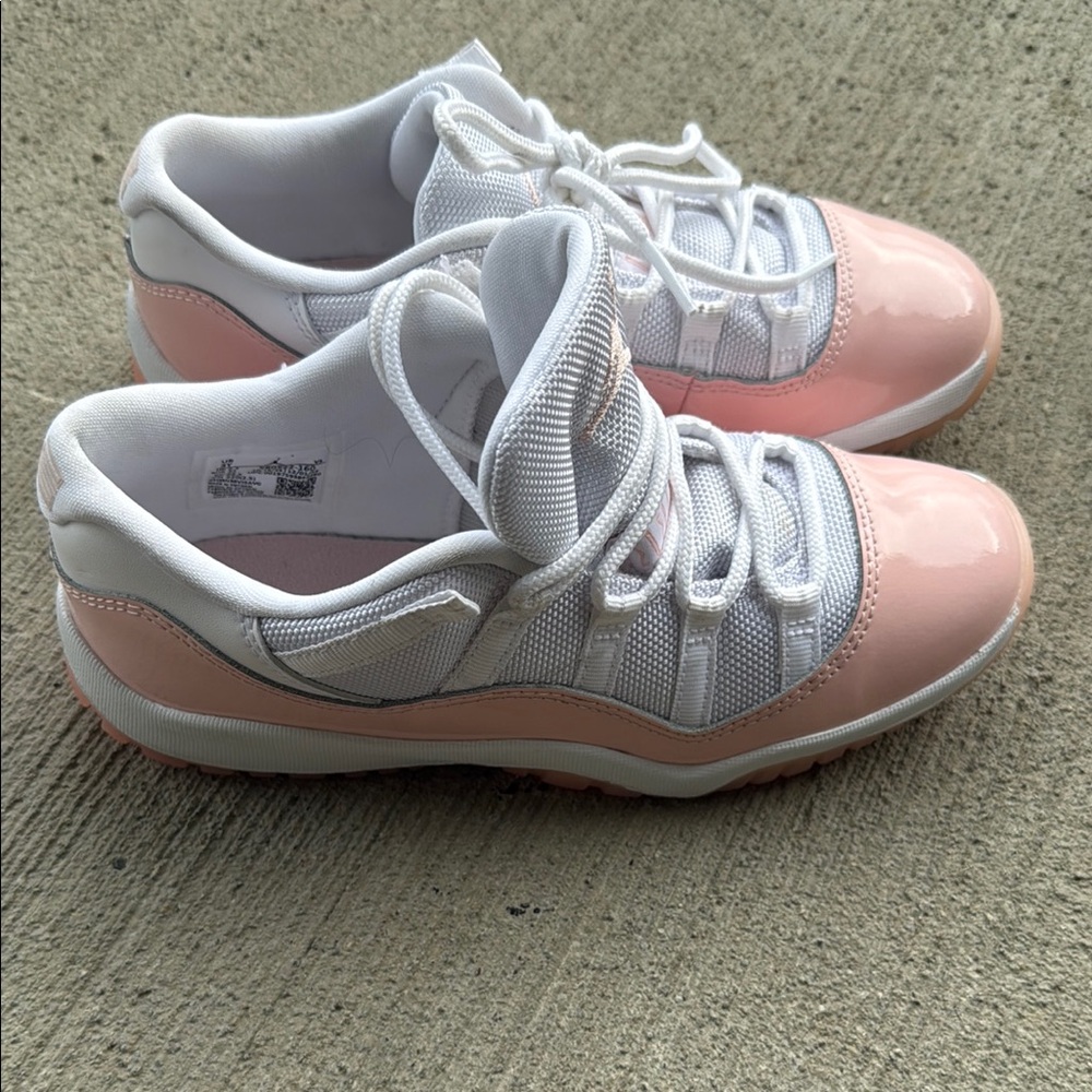 Jordan’s Pink and White Sneakers